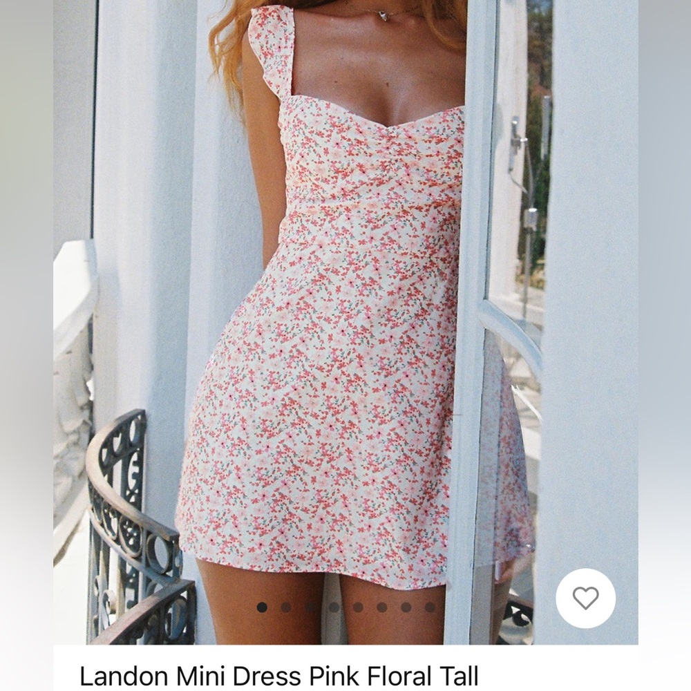 Princess Polly Pink and White Sleeveless Sundress